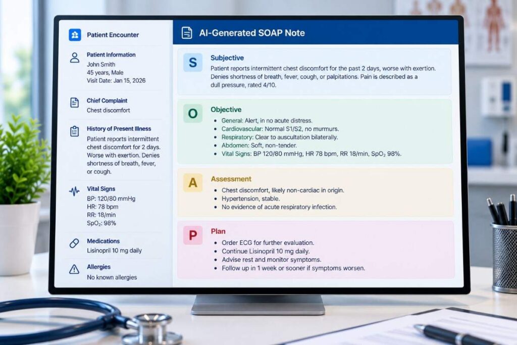 Test Completeness and SOAP Note Structure