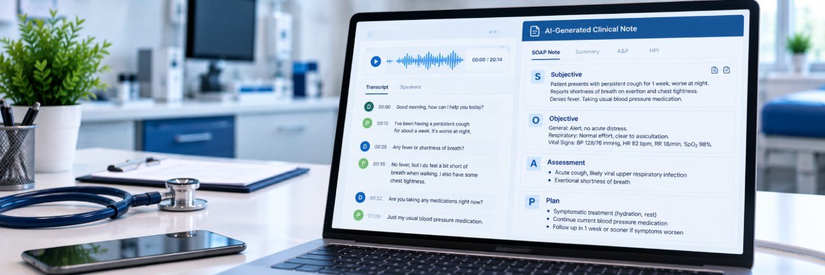 ai doctors note generator​ testing
